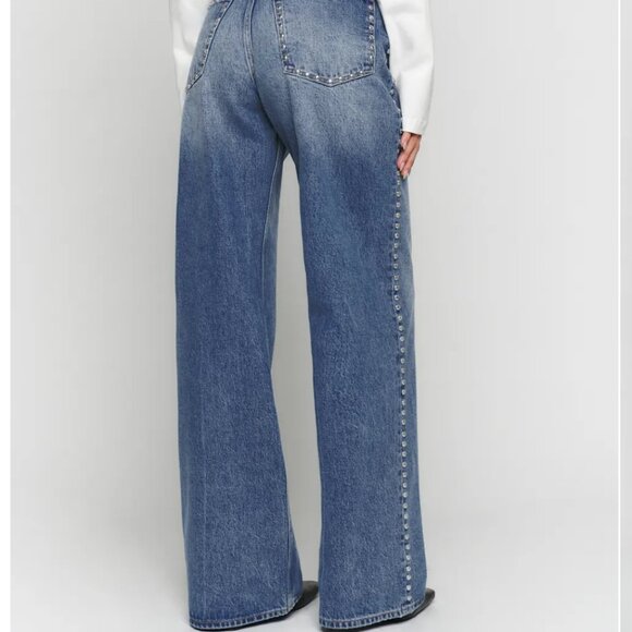 Reformation Cary High Rise Slouchy Wide Leg Jeans Size 28 - Picture 2 of 5